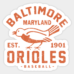 Baltimore Orioles Retro 1 by Buck Tee Sticker